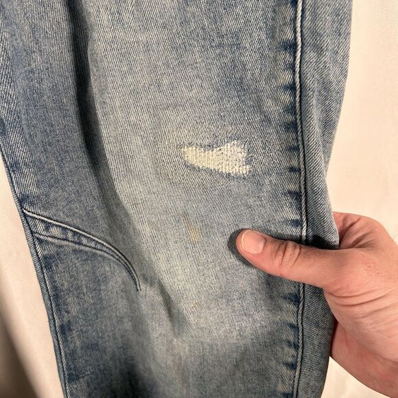 G-Star Raw ARC 3D Slim Jeans Men's 32x32 Light Wash Denim Distressed Button Fly - Picture 4 of 10